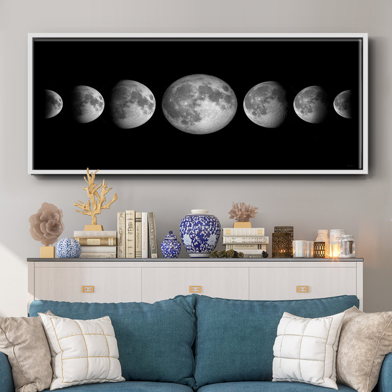 Lunar Phases- Framed Canvas