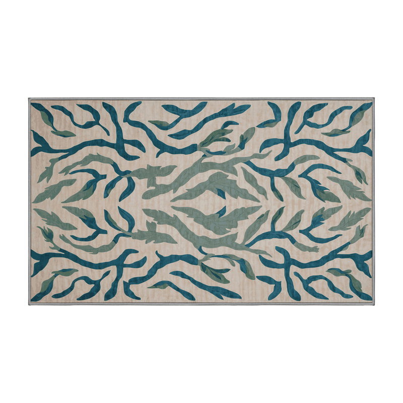 Tapis gris lavable à la machine, Rectangle 2 pi x 3 pi