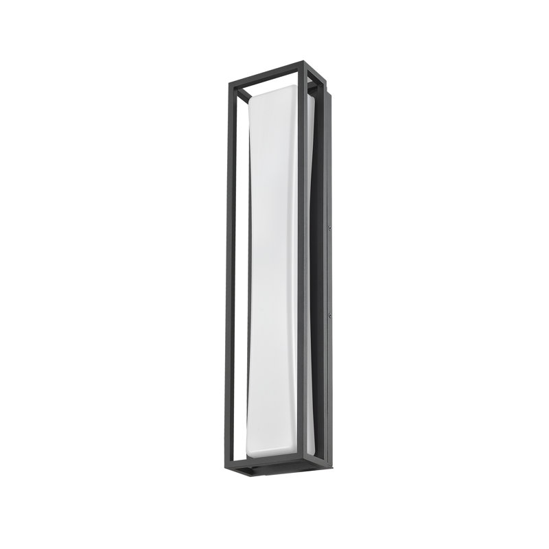 Plafonnier encastré d'extérieur 1 lumière DEL Havsa, H 24 po x l 5 po x P 3,75 po