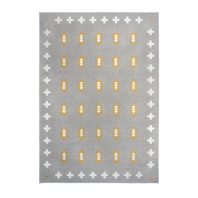 Nordic Weave Mushroom Washable Rug - 5' x 7'