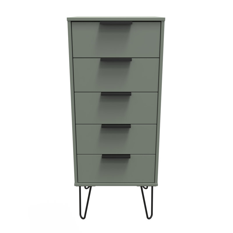 Turah 45cm W Manufactured Wood Bedside Table, Reed Green