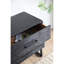 Armoire 86,5x20x30,5 "en noir - Buffet minimaliste en bois et fer avec fonctionnalité de tiroir en bois moderne, fer, tiroirs spacieux