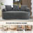 Boneless Loveseat,Chenille Sofa Couch-1677008936