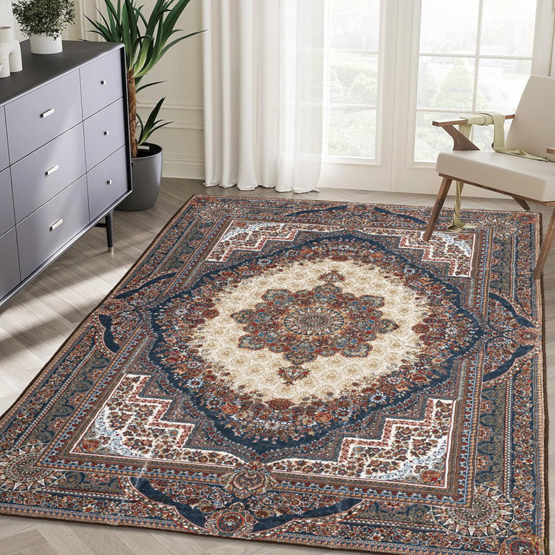 Tapis lavable antidérapant 5 x 7 po Vintage Bohemia
