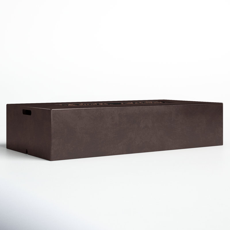 Aydria Rectangle Concrete Propane Smokeless Fire Pit Table