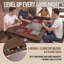 Table de jeu de société avec plateau amovible, table de salle à manger et de jeu en bois massif de qualité héritage pour 4 à 6 joueurs, tapis de jeu en néoprène, support à feuilles, 6 porte-gobelets et plateaux, grande aire de jeu de 54 po x 31 po, noyer-121671851