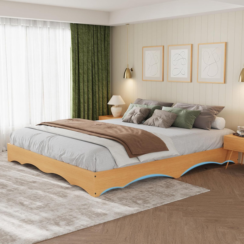 Structure de lit plateforme California, California King, Yellow