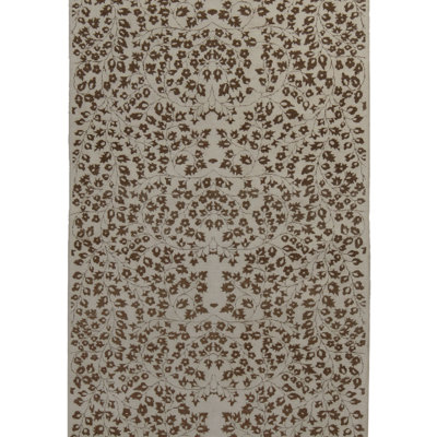 Brown Traditional Cotton Runner - 3'3" x 11'6"