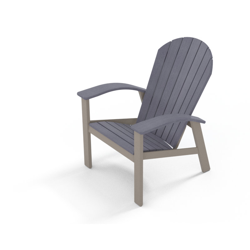Augusto Outdoor Adirondack Chair, Cape Gray, Beachwood