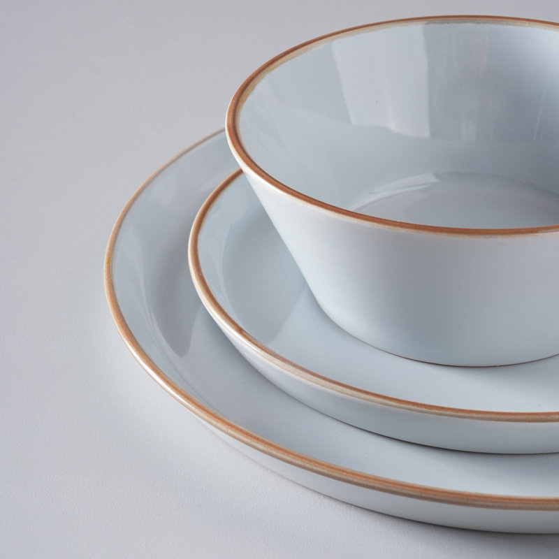 Ensemble de vaisselle et assiettes 12 pièces Saturn, Bleu clair