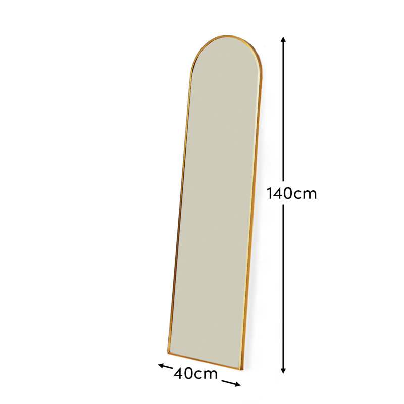 Symari Flat Floor Mirror, Gold