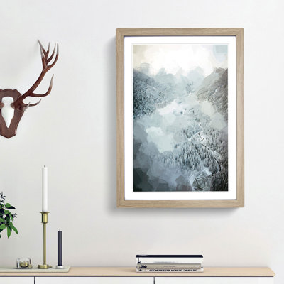Forest in Winter in Abstract - Picture Frame Graphic Art Print