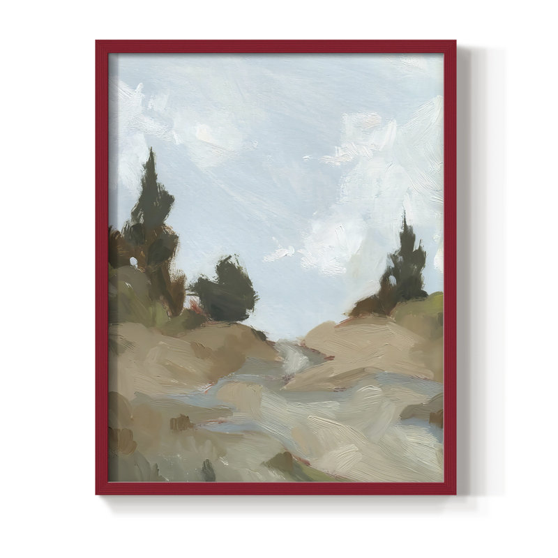 Reproduction encadrée de West Trail, H 10 po x l 8 po, Rouge