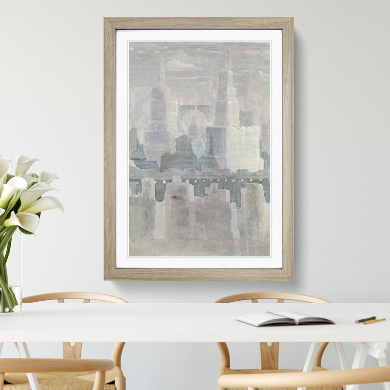 The City Vol.1 by Mikalojus Konstantinas - Picture Frame Painting, 48cm H x 36cm W x 2cm D, Oak Framed