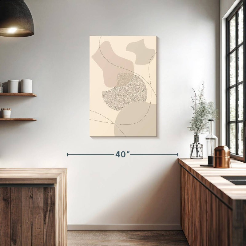 Avery Mid-Century brun abstrait II, H 36 po x l 24 po