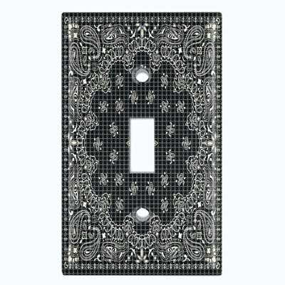 Patterned 1 - Gang Toggle Light Switch Standard Wall Plate