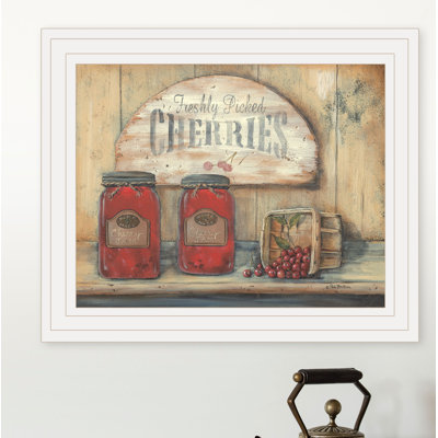 «Cherry Jam», art mural encadré pour le salon, impression murale par Pam Britton