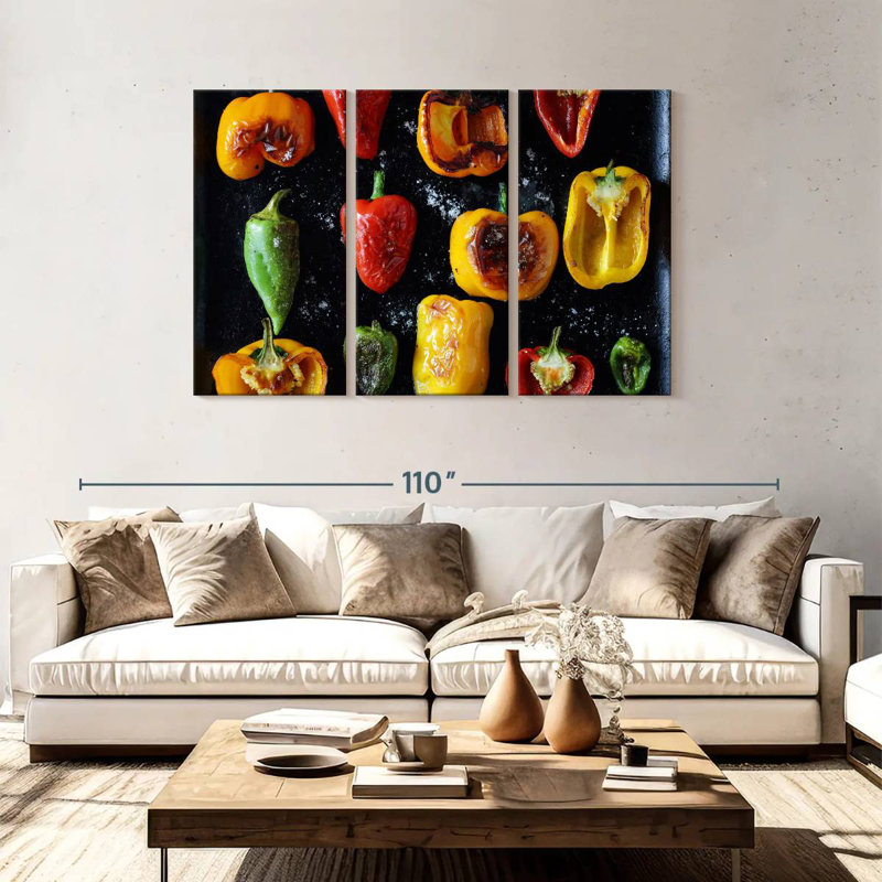 Yarlin Roasted Bell Peppers, 48" H x 74" W