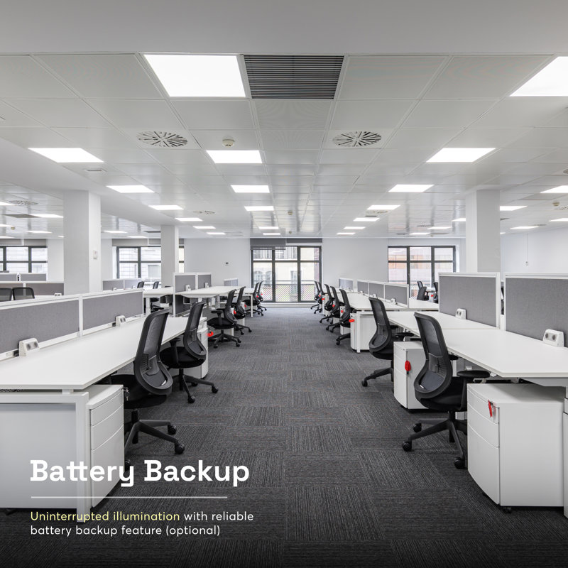 LED Back-Lit Panel - Adjustable Watt and 5CCT Selectable - White, 23.7" L x 47.8" W x 1.5" H