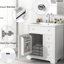 Meuble-lavabo moderne 30 po - Armoire blanche en bois massif avec