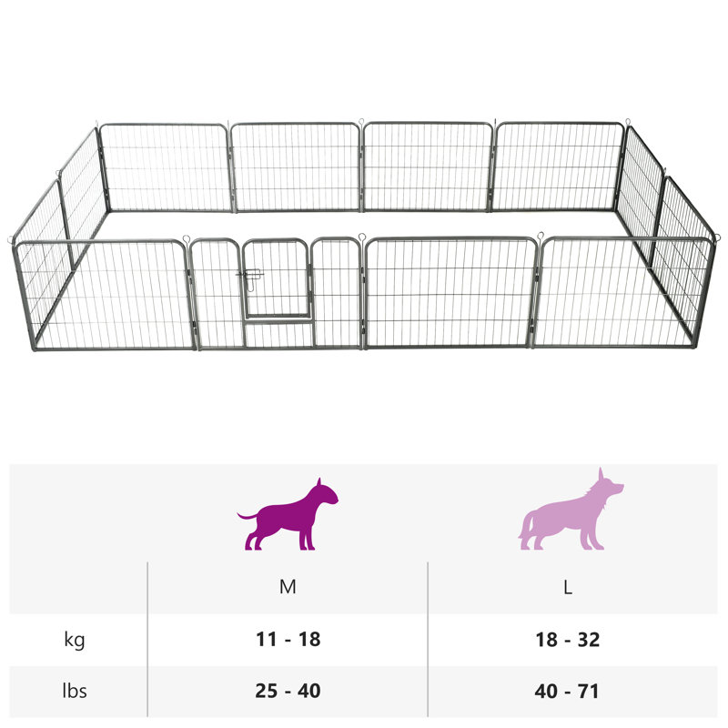 Carmona 60cm H Panel Metal Exercise Pen With Door