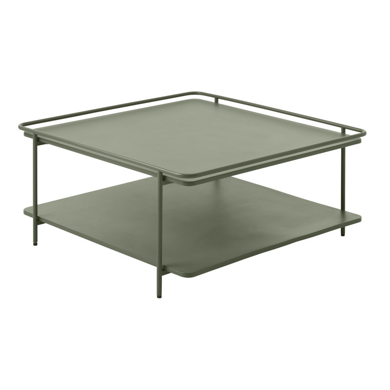 Teige Coffee Table with Storage, Olive green