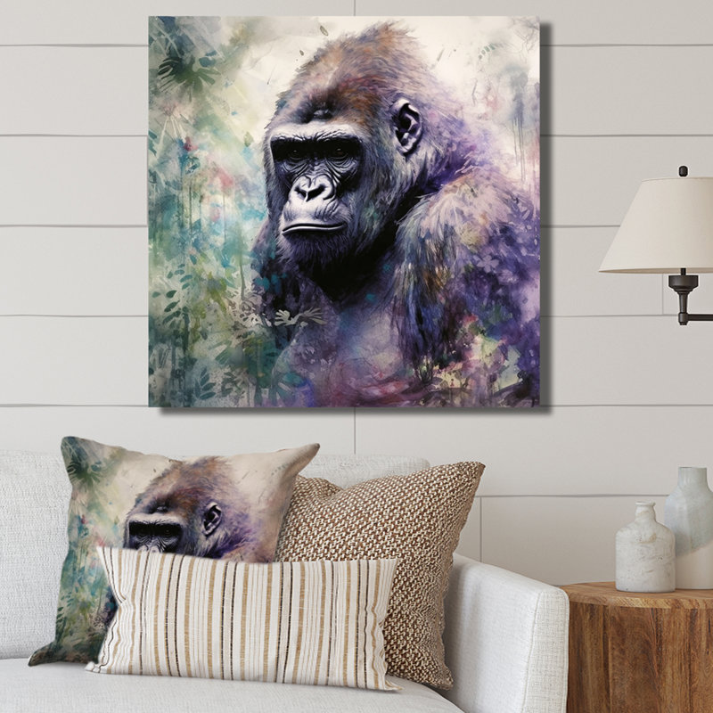 «Powerful Gorilla Primer II» sur toile, H 24 po x l 24 po x P 1 po, Toile tendue