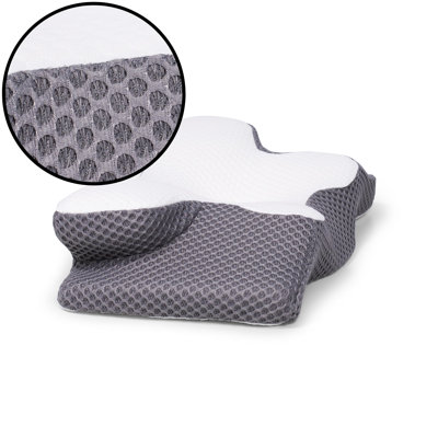 BirdRock Home Cervical Pillow for Neck & Shoulder Pain Relief - Ergonomic Contour Memory Foam Support (White)
