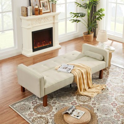Canapé-lit futon convertible avec accoudoirs