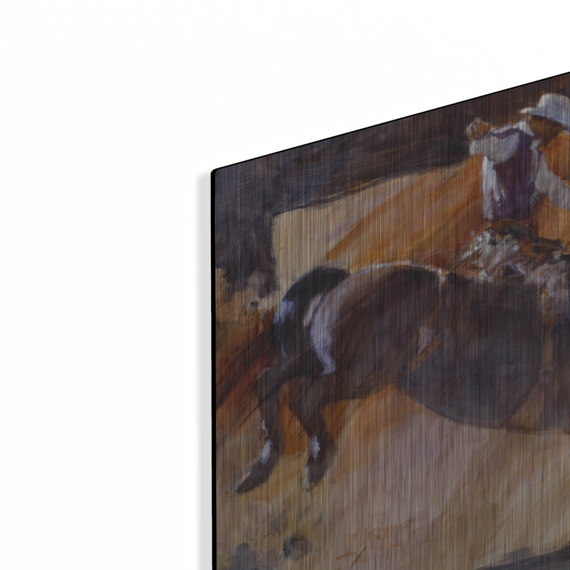 "Rusty" par J.E. Knauf sur métal, H 12 po x l 16 po