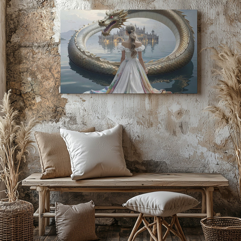 Toile, art mural Ouroboros, H 20 po x l 20 po
