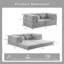 Canapé-lit convertible au sol, canapé modulaire désossé bricolage, aucun assemblage requis, tissu polaire circulaire, causeuse moderne surdimensionnée-1380006004