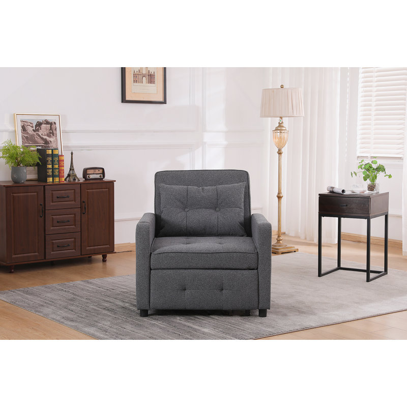 Canapé-lit convertible 3 en 1 Sleeper Chair, Lin gris antique