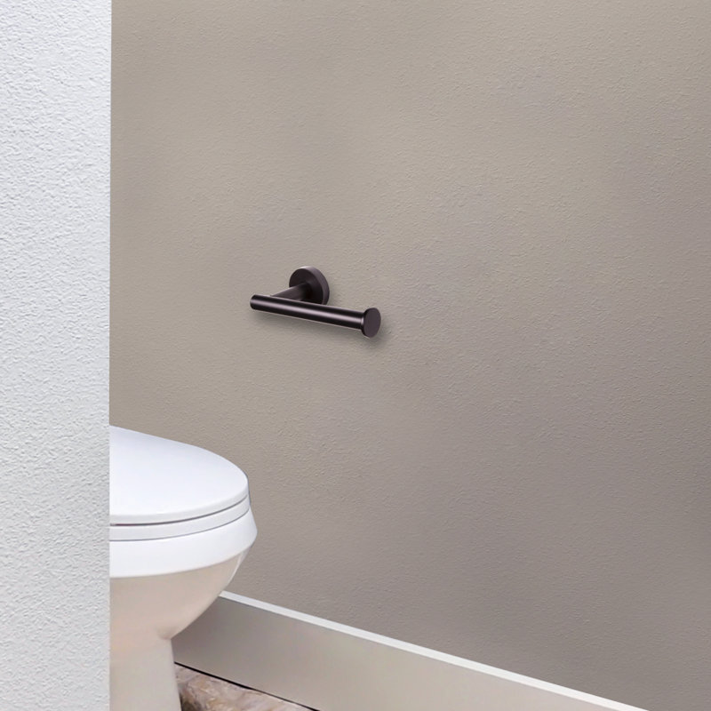 Porte-papier hygiénique mural Kelton, Noir mat