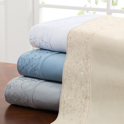 Ensemble de draps 100% coton 400 fils Andre Emb
