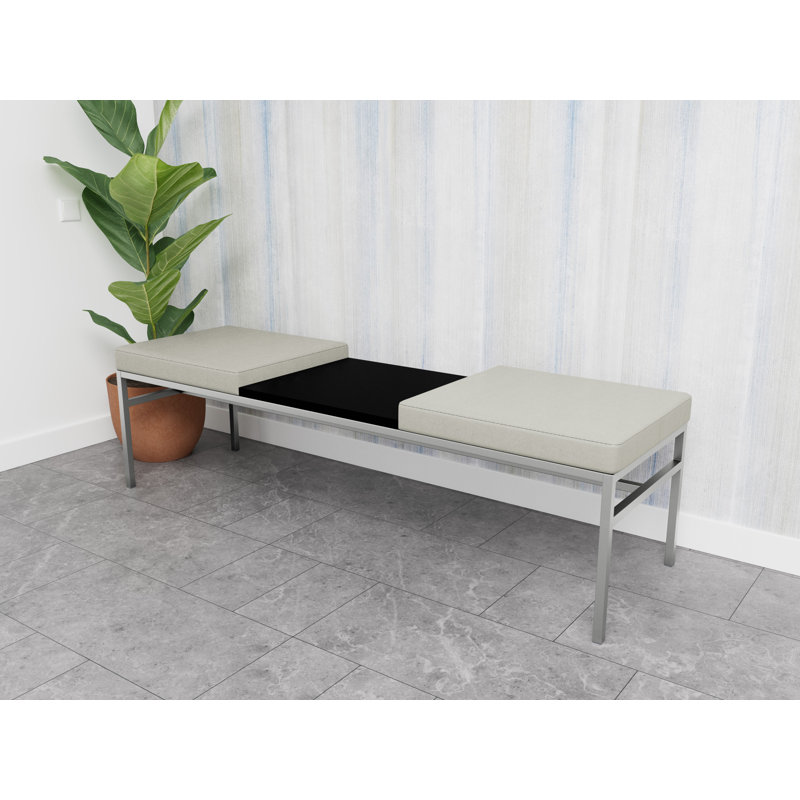 Structure en métal 2 places pour table d'attente Avon Rx Santé, Argent, Vinyle armure Sentry
