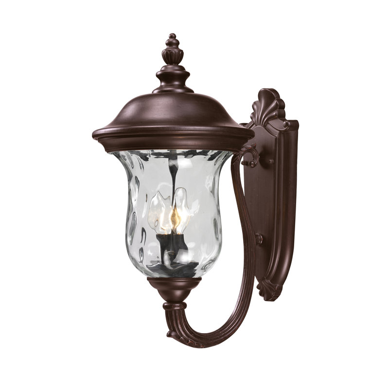 Lanterne murale en verre Antkeo, Bronze, H 19,5 po x l 10 po