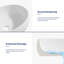 Rhyl 470mm × 330mm Oval  Countertop Basin White Vitreous China Bathroom Sink