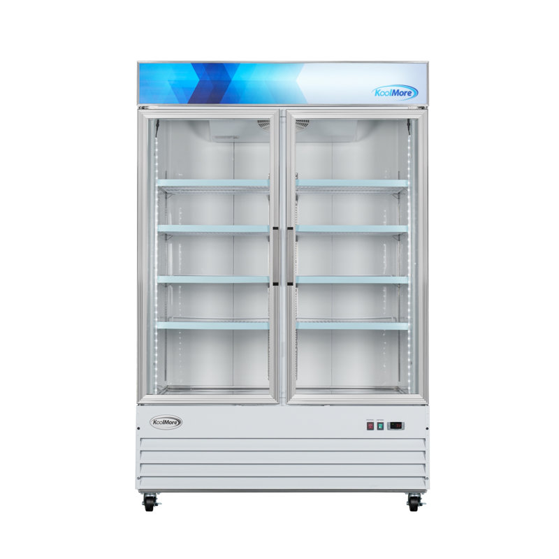 53 in. 2-Door Commercial Display Merchandiser Freezer 45 cu. ft. in White (MDF-2GD-45C-WH)