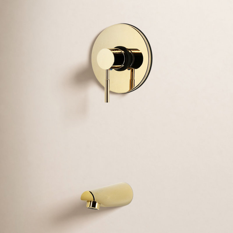 Kingston Brass Concord Single-Handle Pressure Balanced Tub Faucet, Trim Only, Polished Brass