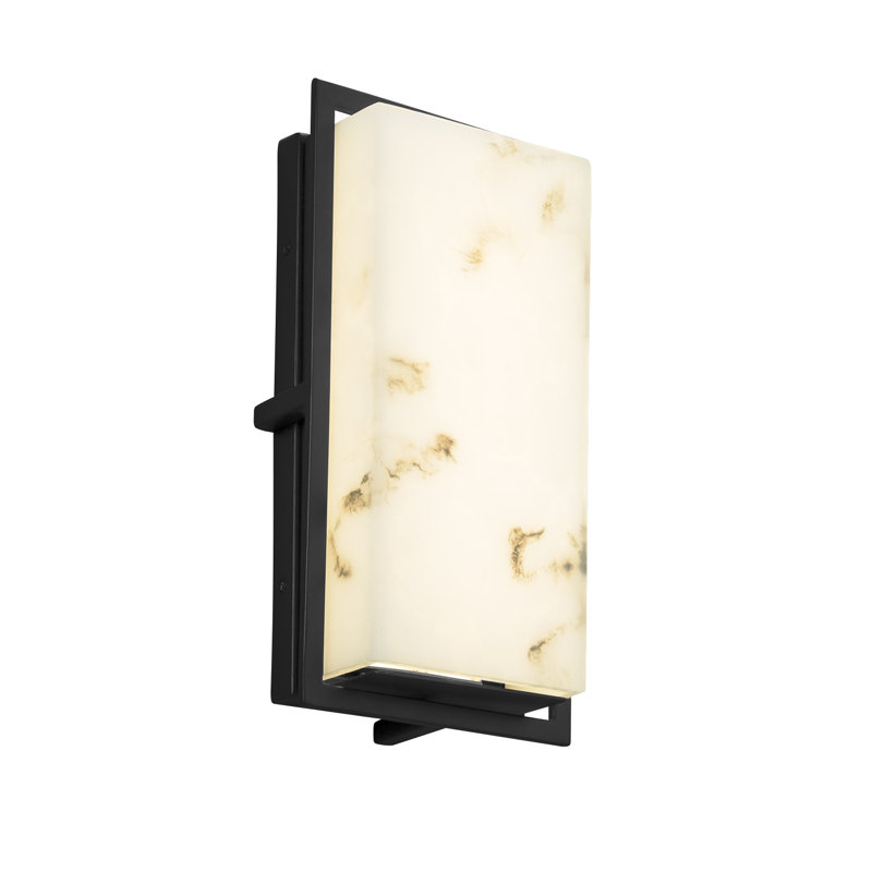 Plafonnier encastré d’extérieur Crew, H 12 po x l 6,5 po x P 3,5 po, Noir mat