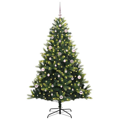 Artificial Hinged Christmas Tree 150 LEDs Green