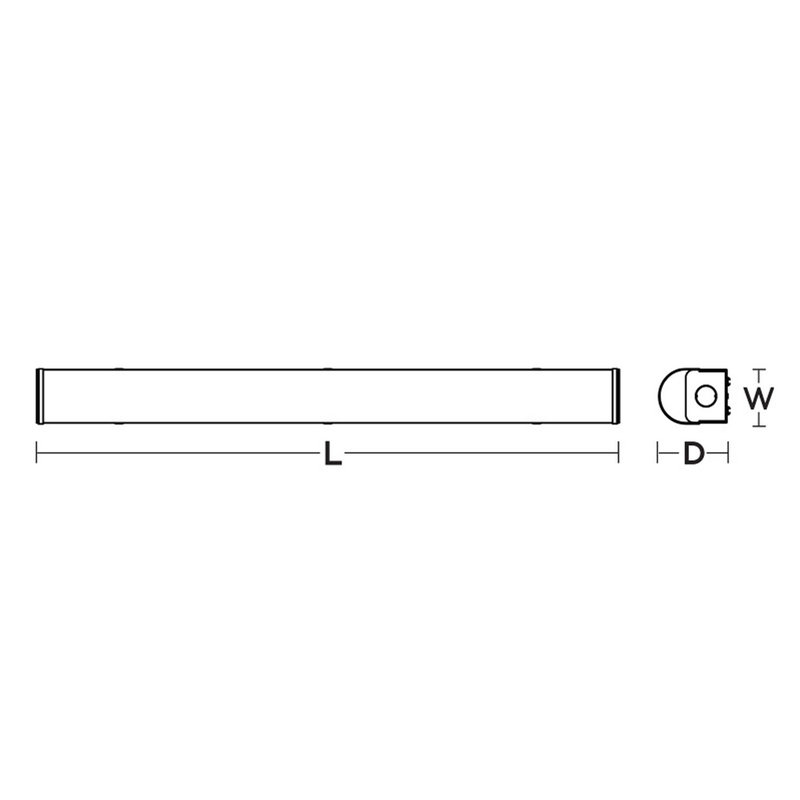 Acrylic LED Flush Mount, 48" Length