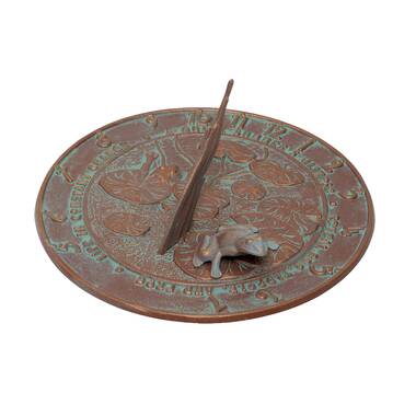 Whitehall Irish Blessings Indoor Outdoor Wall Thermometer - Copper Verdigris