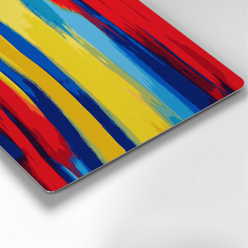 Abstrait couleur champ 60, art mural en métal brun, H 12 po x l 12 po