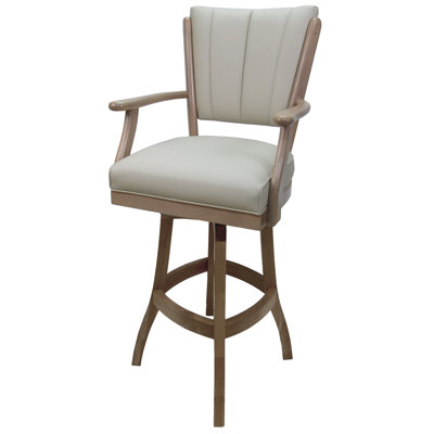 Très grand tabouret pivotant en bois Irminger
