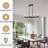 6-Light Kitchen Island Linear Chandelier