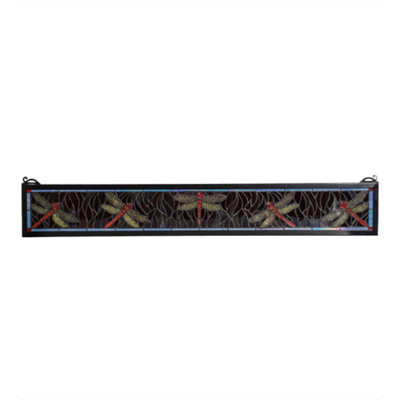 Victorian Tiffany Dragonfly Stained Glass Window