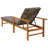 78.7" Long Acacia Single chaise with Cushions-495059960