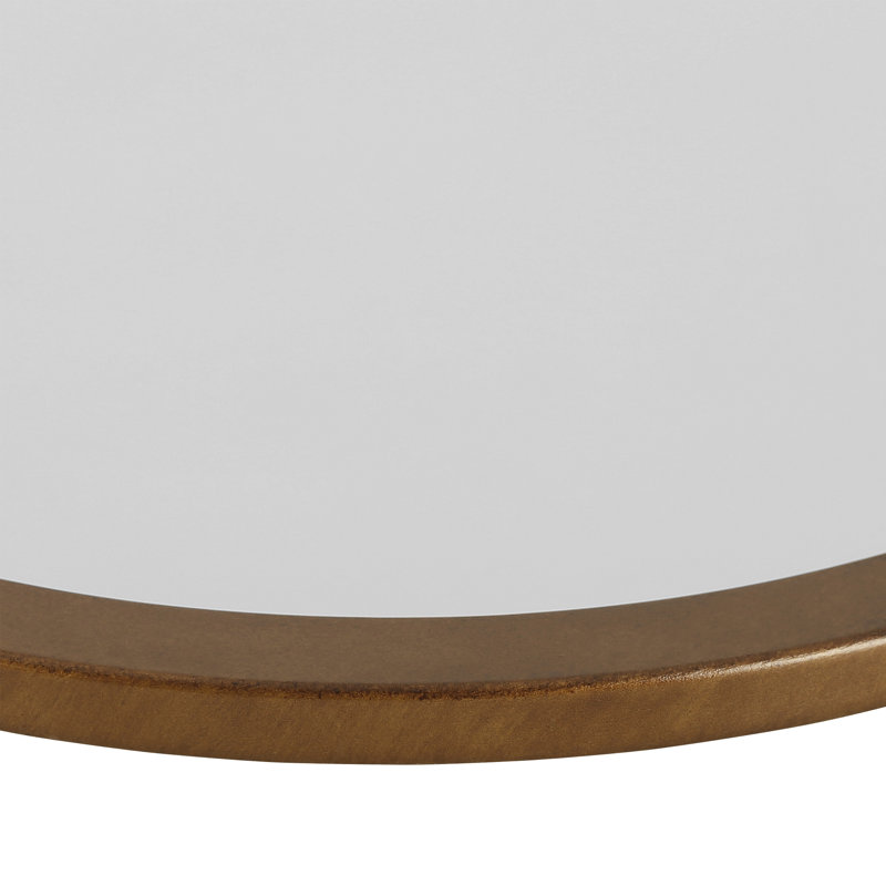 Tabatha Wood Flat Wall Mirror, 60cm H x 60cm W, Bronze